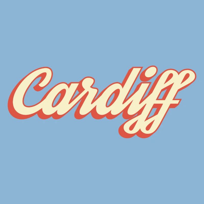 Logo rétro Script de Cardiff