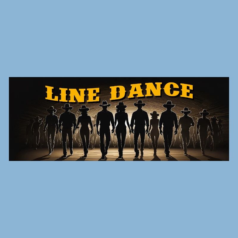 Line dance group dancing
