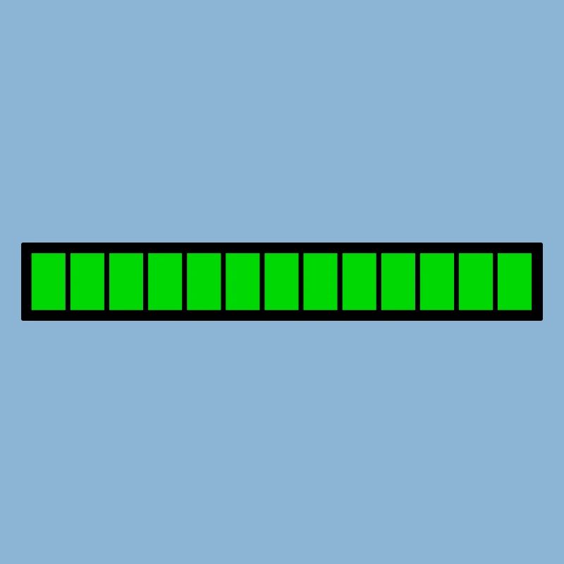 Rectangle loading bar Black Green (100%)
