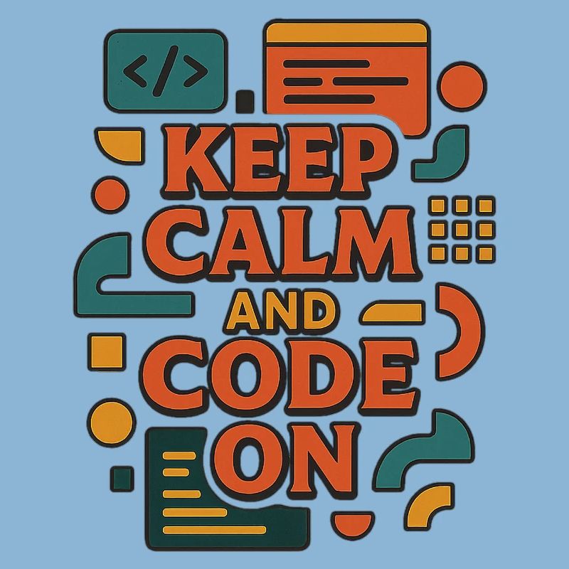 Keep Calm and Code On – Lustiges Coder Shirt