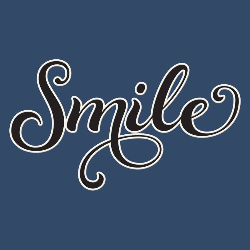 Smiling Script Lettering Smile