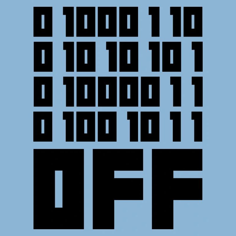 Binary Code F**k OFF – Humour Nerd & Geek Code
