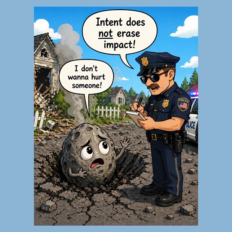 Intention does not cancel out the effect