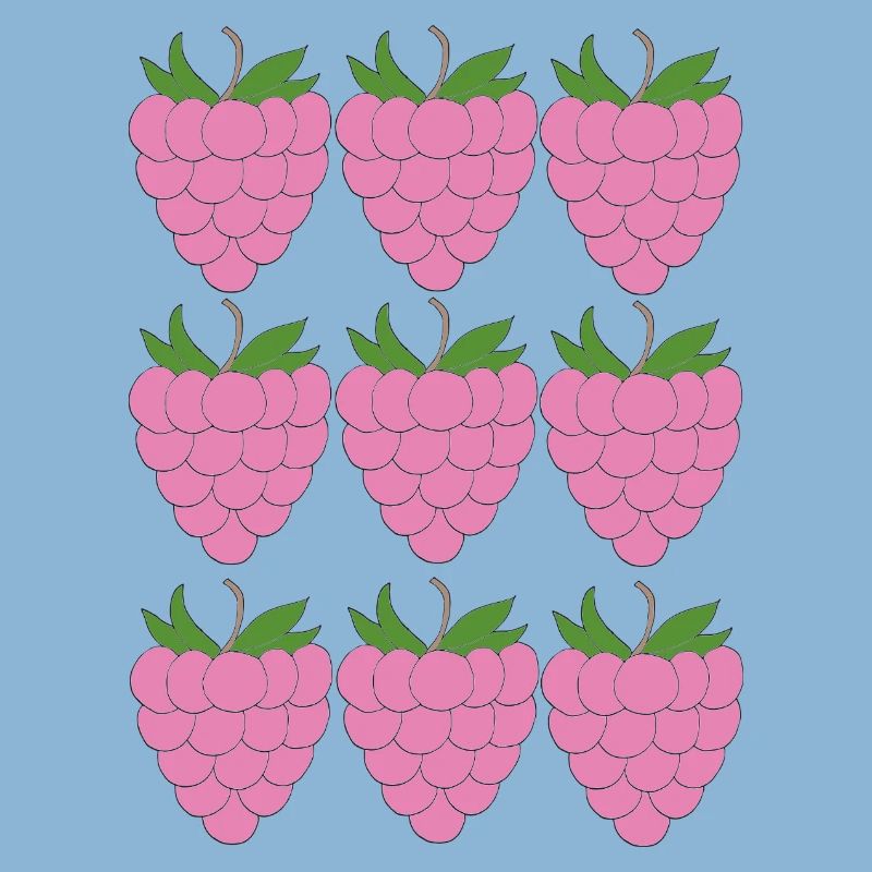 Raspberry Grid Pattern