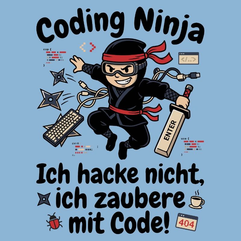 Coder Ninja Programmierer Humor