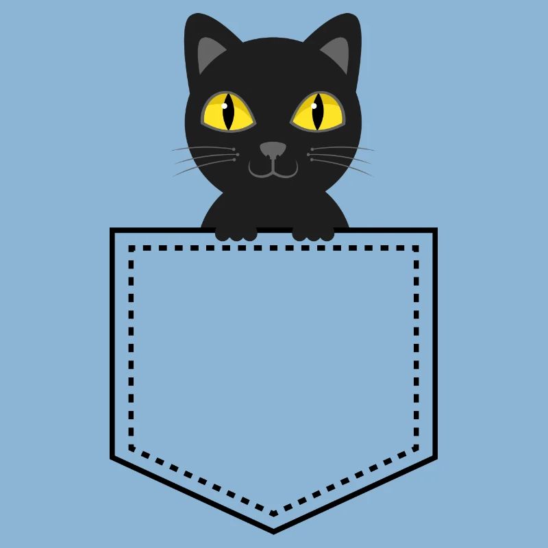 Taschentier schwarze Katze
