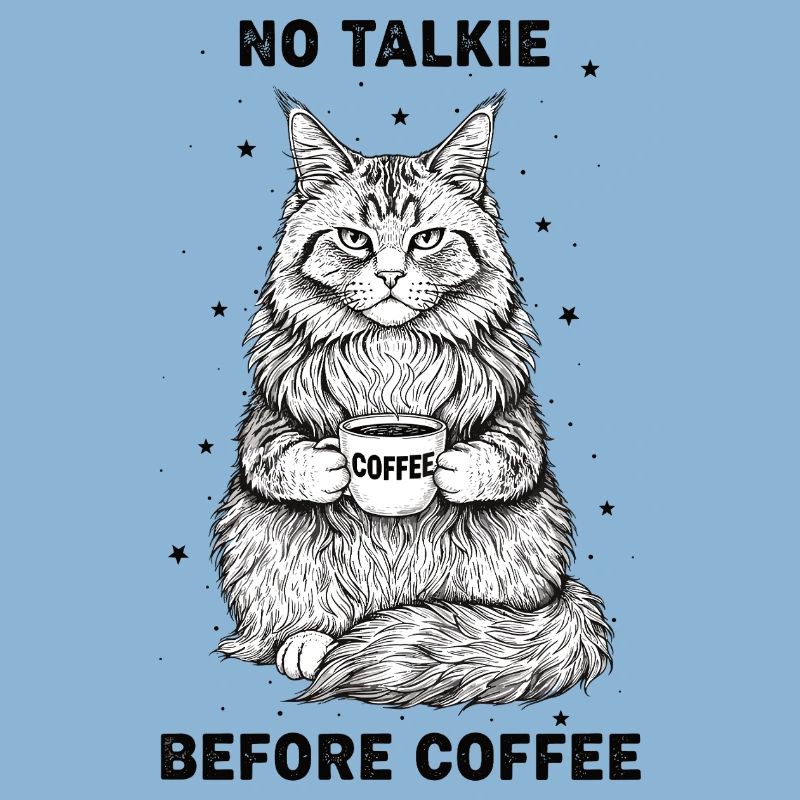 Pas de conversation devant un chat amateur de café