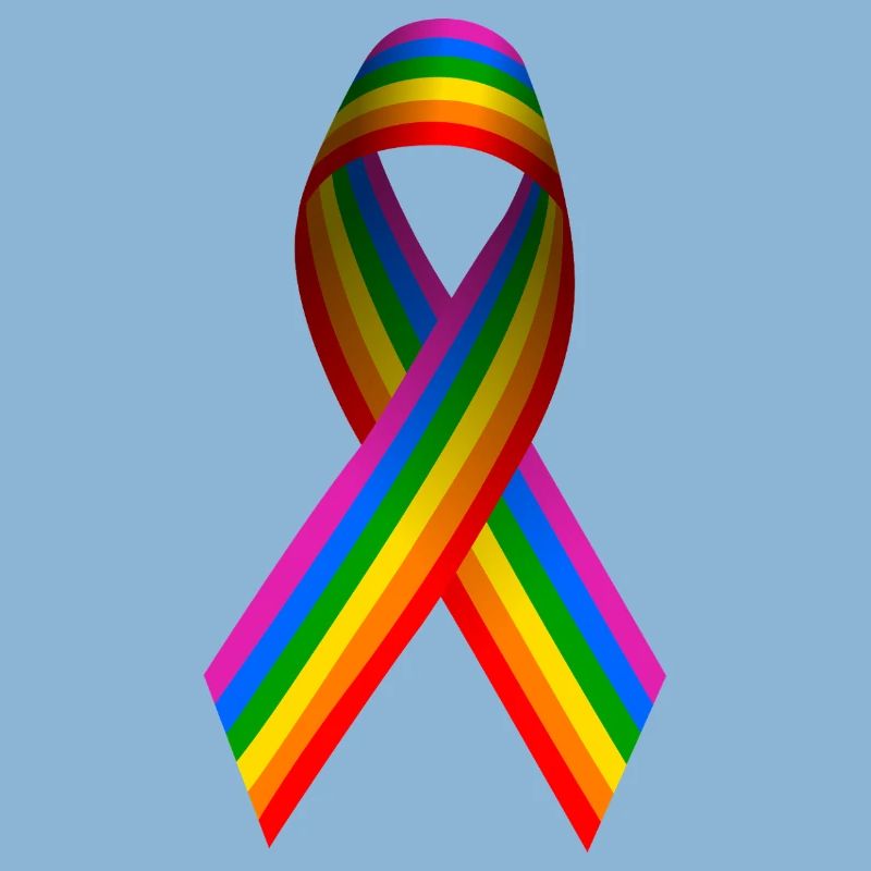 Rainbow flag as a bow