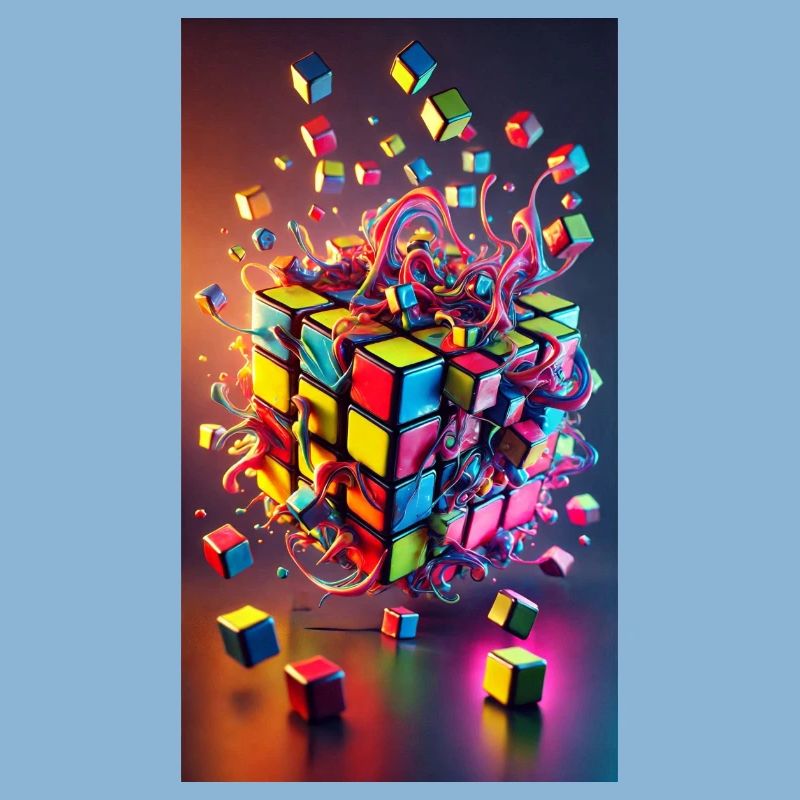 Cube d’explosion de couleur