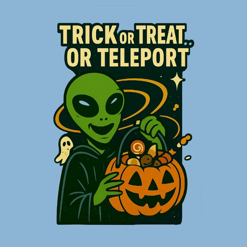Alien Halloween T-Shirt – Süßes oder Saures... oder...