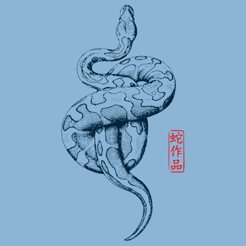 Python mit Kanji Stempel