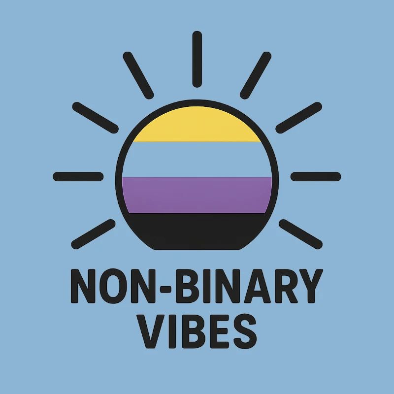 Non-Binary Vibes Sun Logo