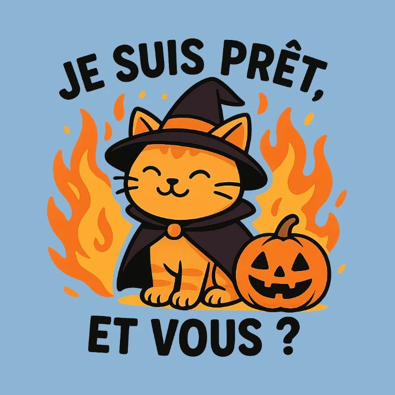 Halloween Wizard Cat Ready