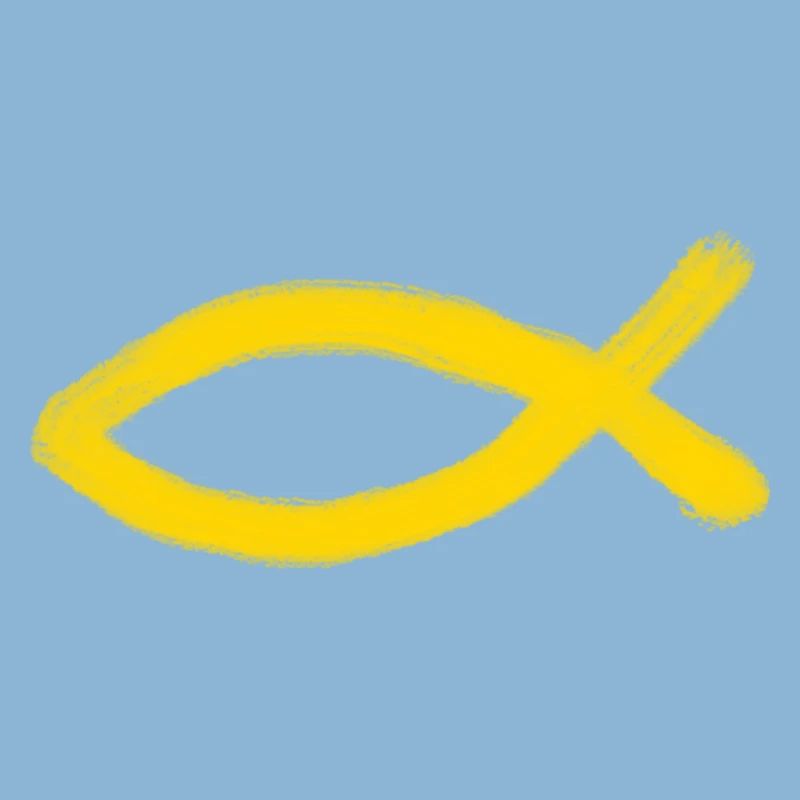 yellow Jesus fish fish Ichthys fish