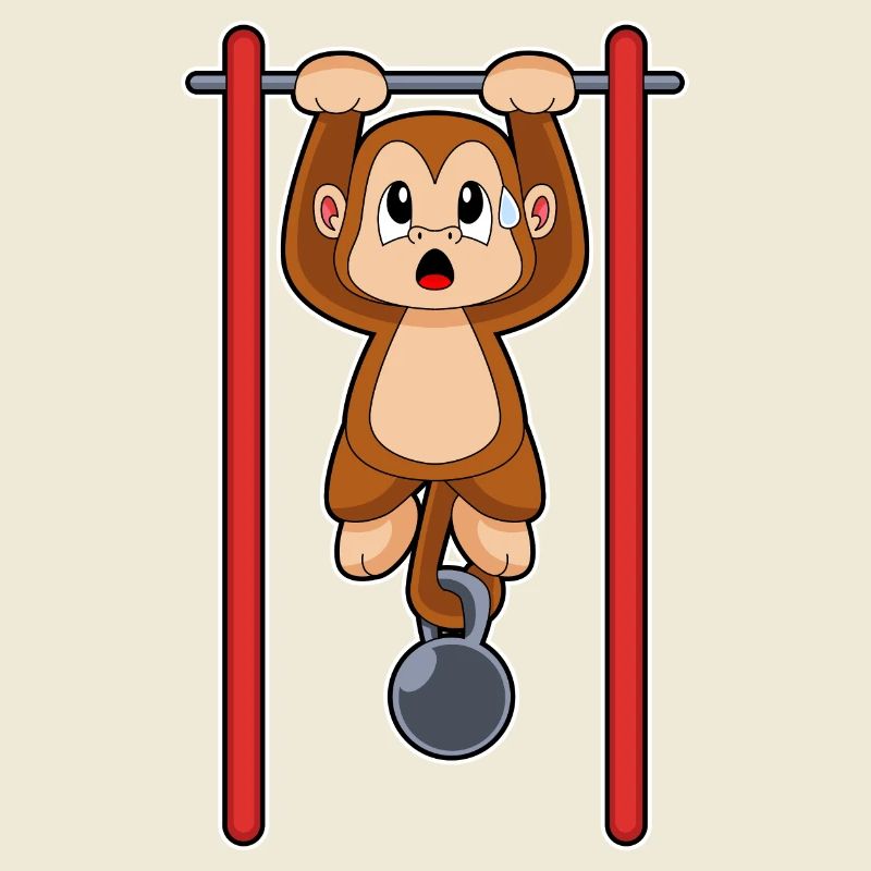 Monkey Bodybuilder Pull-ups Bodybuilding