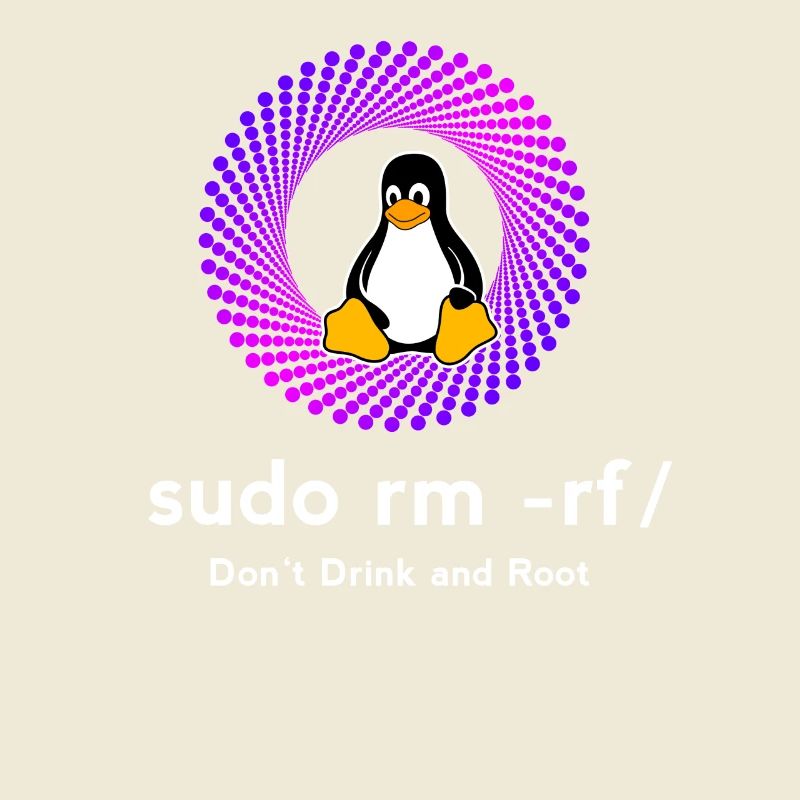 Ordinateur Sys admin Penguin Nerd pc sudo rm -rf cod