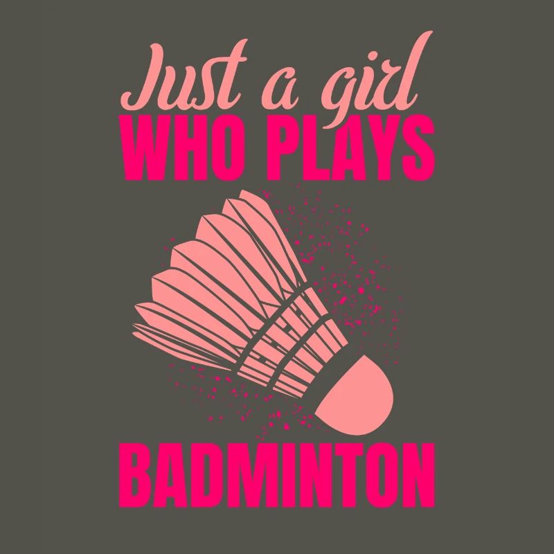Nur ein Mädchen das Badminton spielt