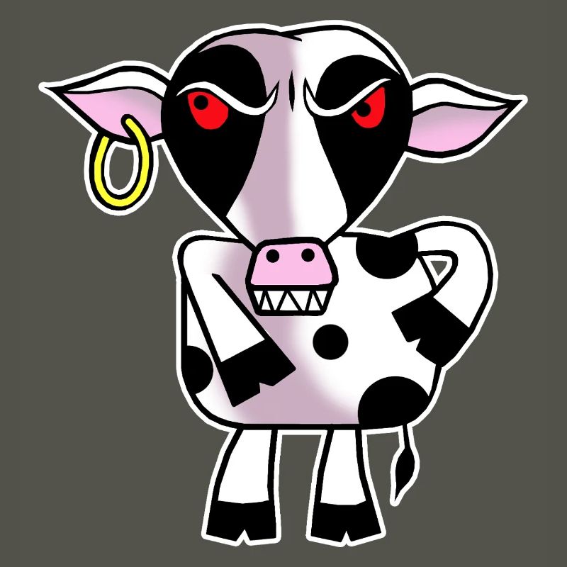 Angry cow