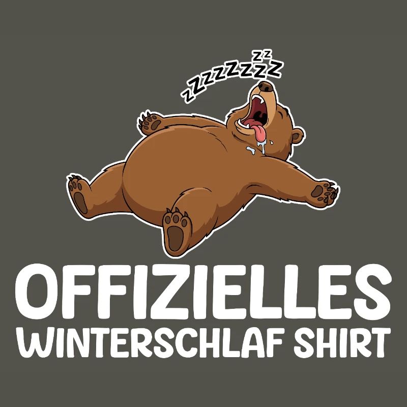 Winterschlaf Modus Bär Lustig Langschläfer
