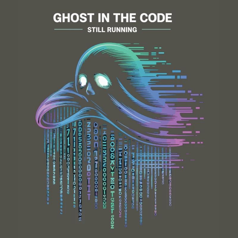 Programmeur de t-shirt fantôme dans le code Nerd informatique