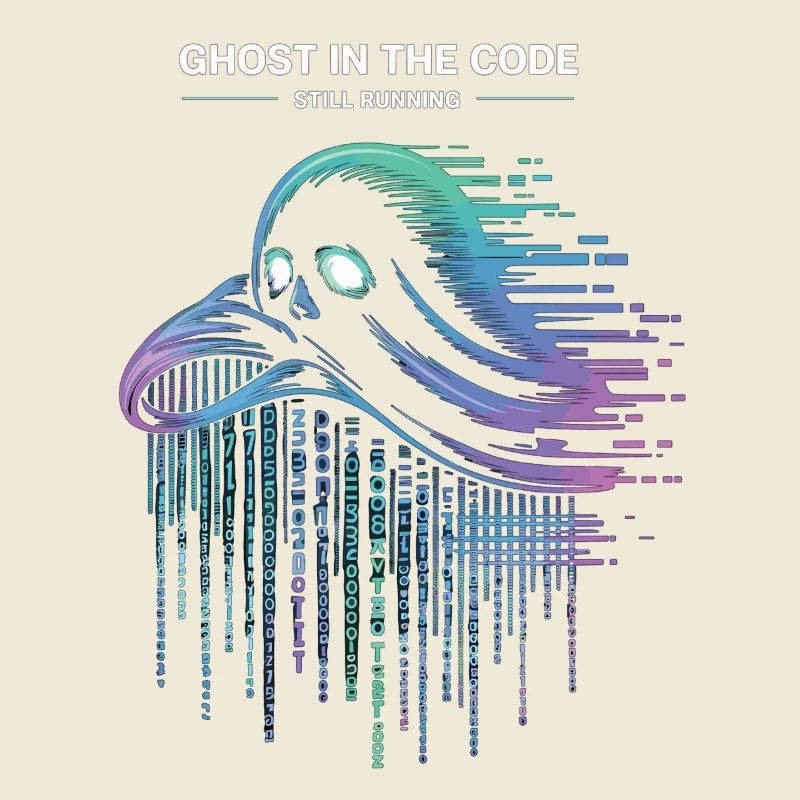 Programmeur de t-shirt fantôme dans le code Nerd informatique