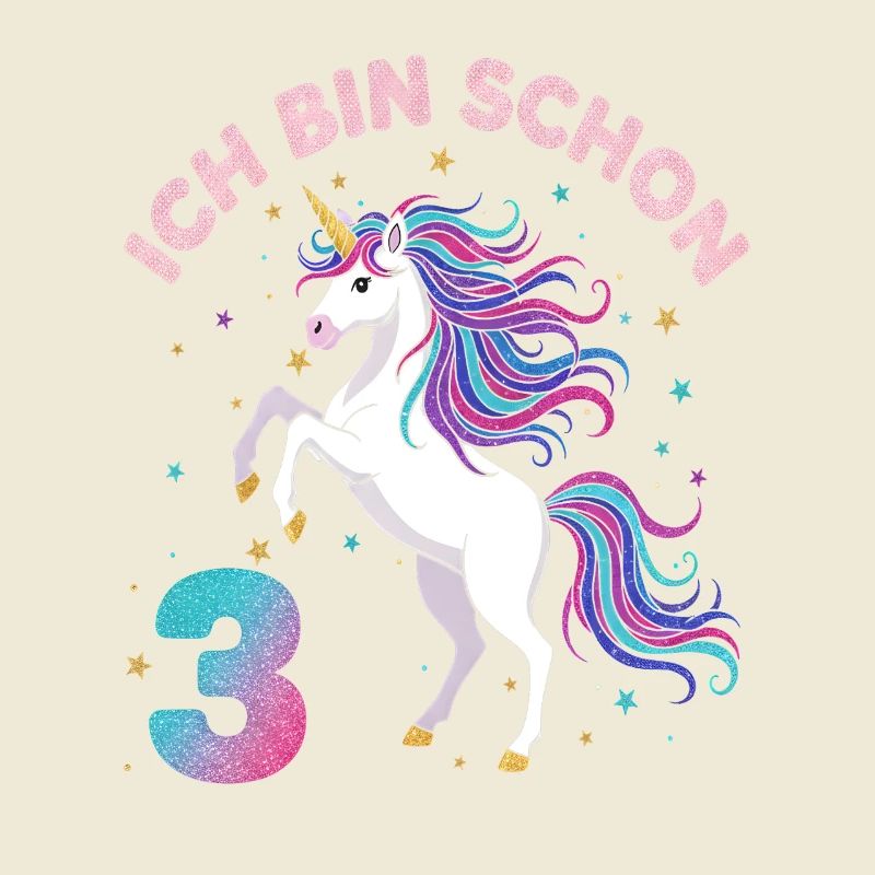 3. Geburtstag Einhorn Mädchen Ich bin schon 3