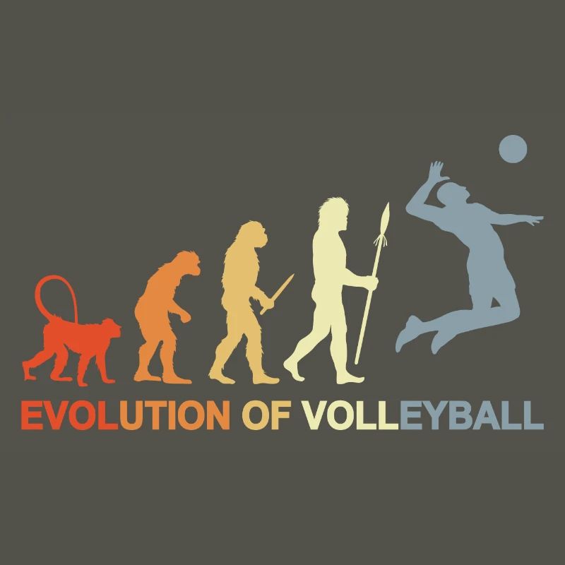 Evolution eines Volleyballspielers