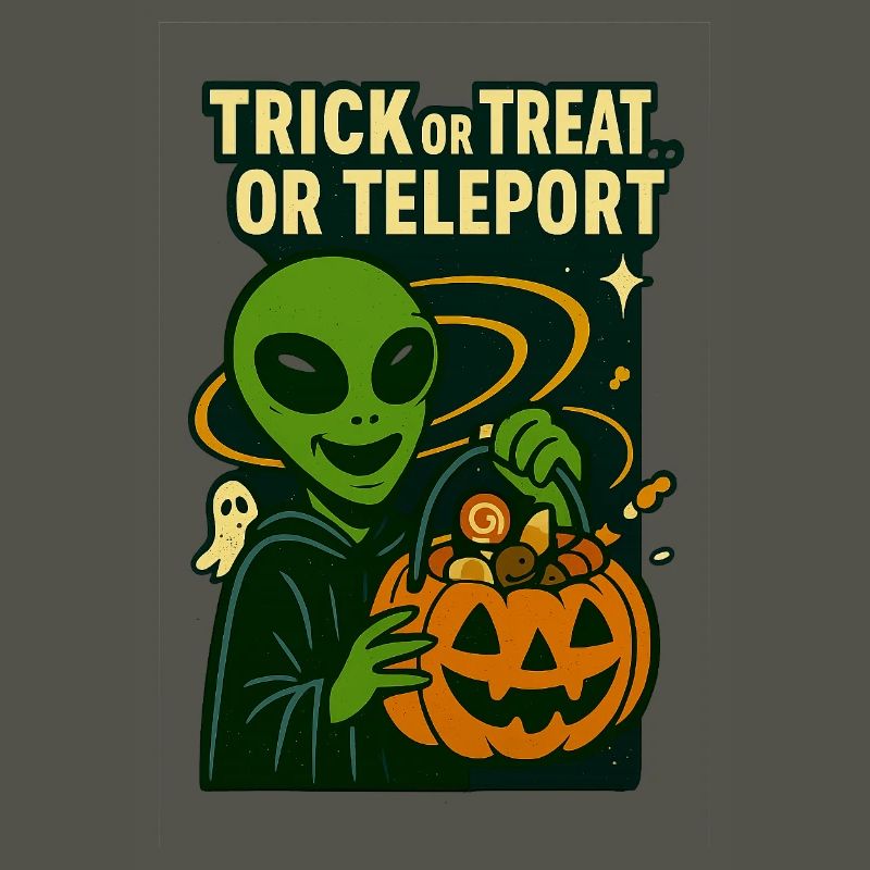 Alien Halloween T-Shirt – Süßes oder Saures... oder...