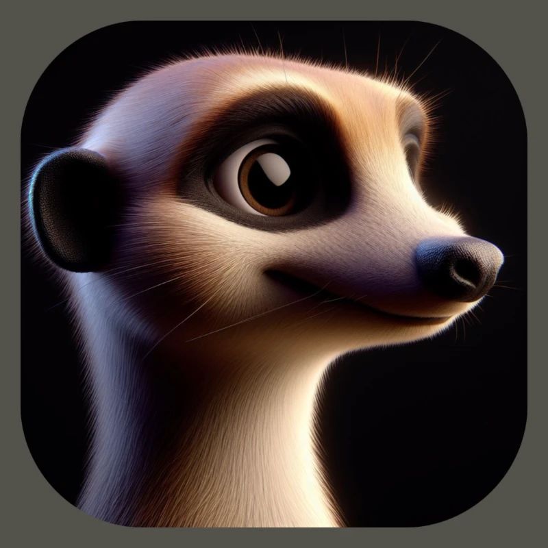 Suricate mignon dans le style d’animation