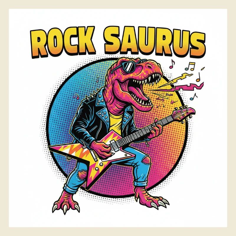 Rock Saurus Gitarrenheld