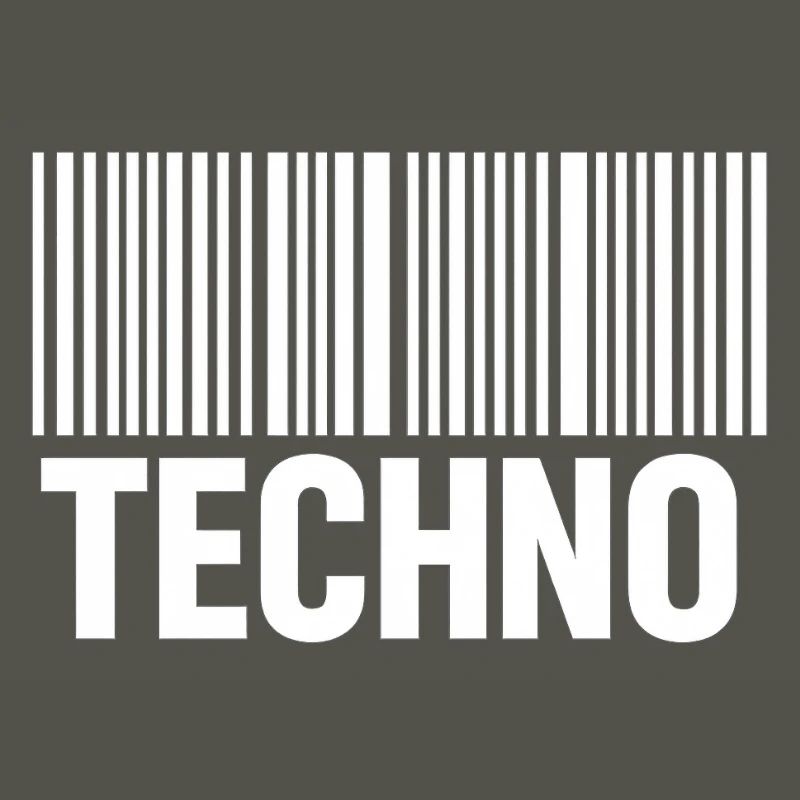 Modèle de code-barres techno