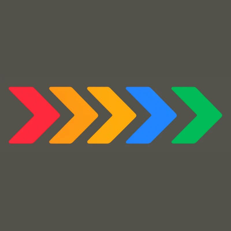 Flèches colorées - Progrès en cinq couleurs