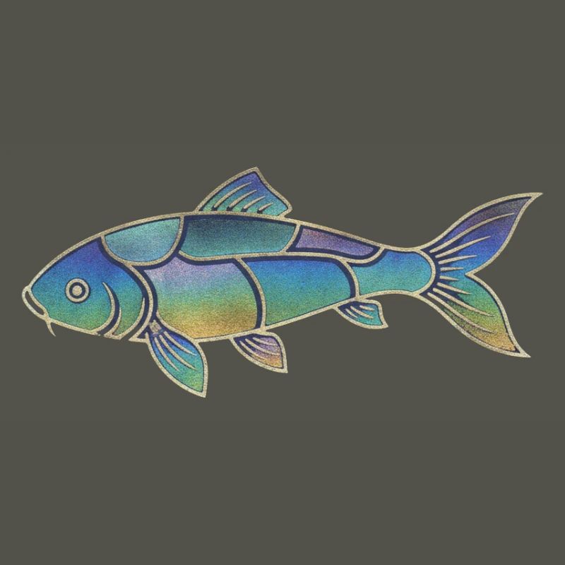 Gradient Pattern Iridescent Koi Fish