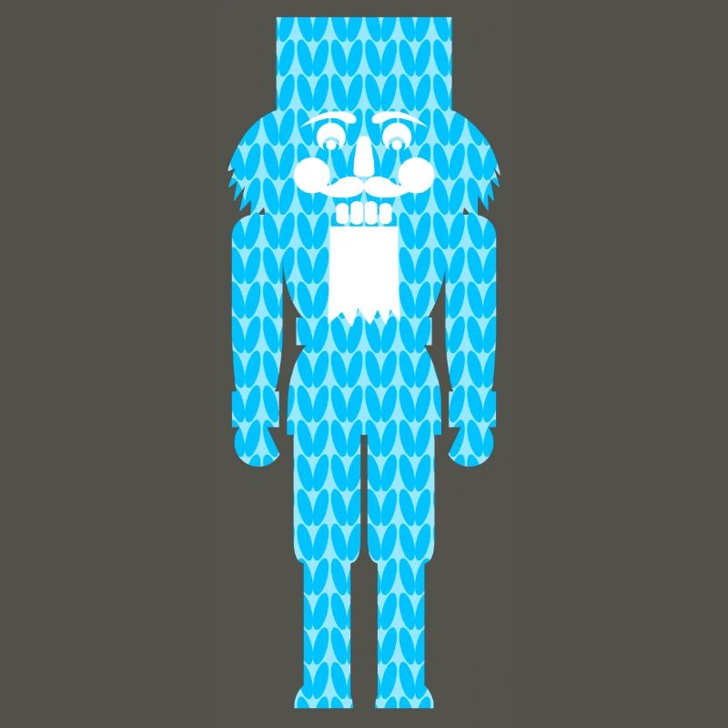 Nutcracker Knitting Pattern Pattern Blue Christmas