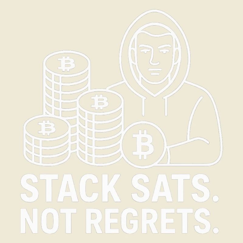 Conception de sweat à capuche Bitcoin – Stack Sats. Pas de regrets.