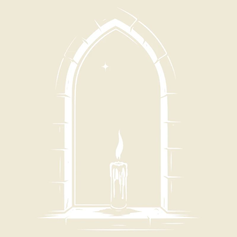 Imbolc candle in the window