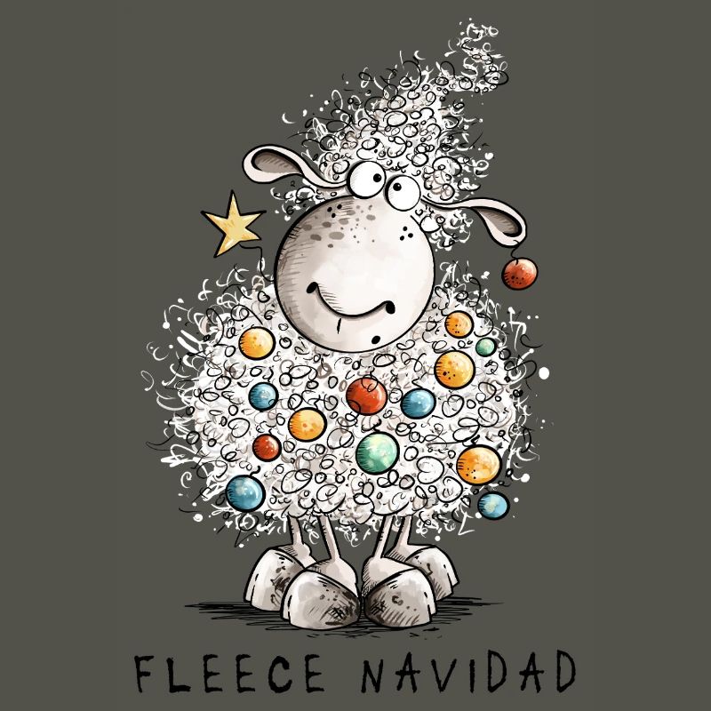 Fleece Navidad Christmas Sheep Cartoon Sheep