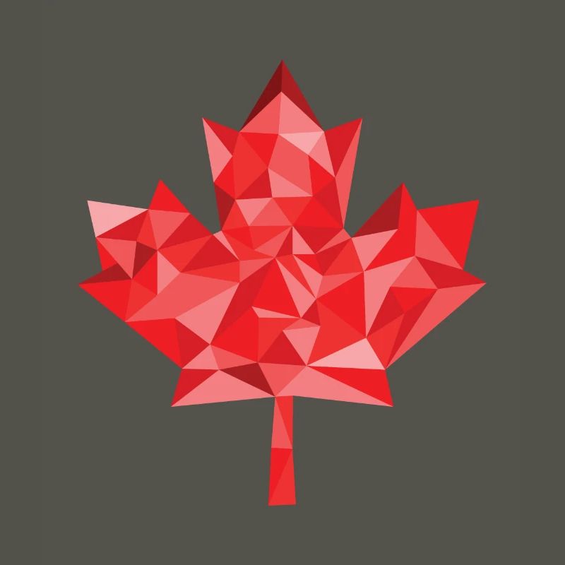 Canada polygon maple leaf