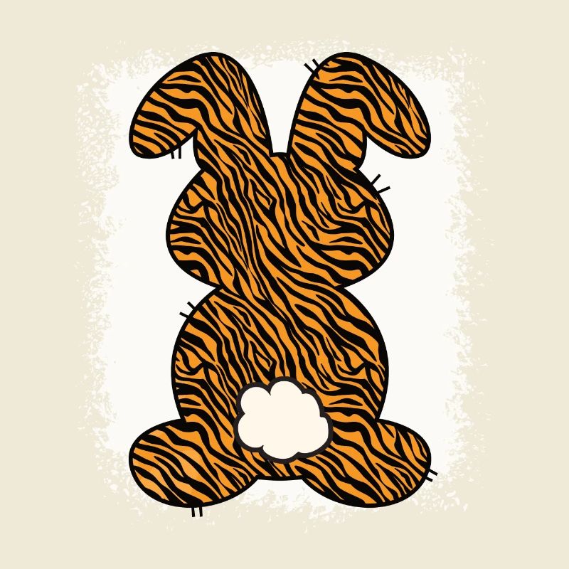 Tiger Pattern Rabbit Bleached Easter