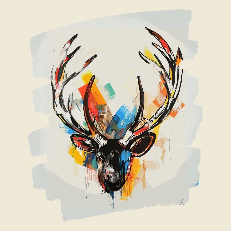 Deer with antlers