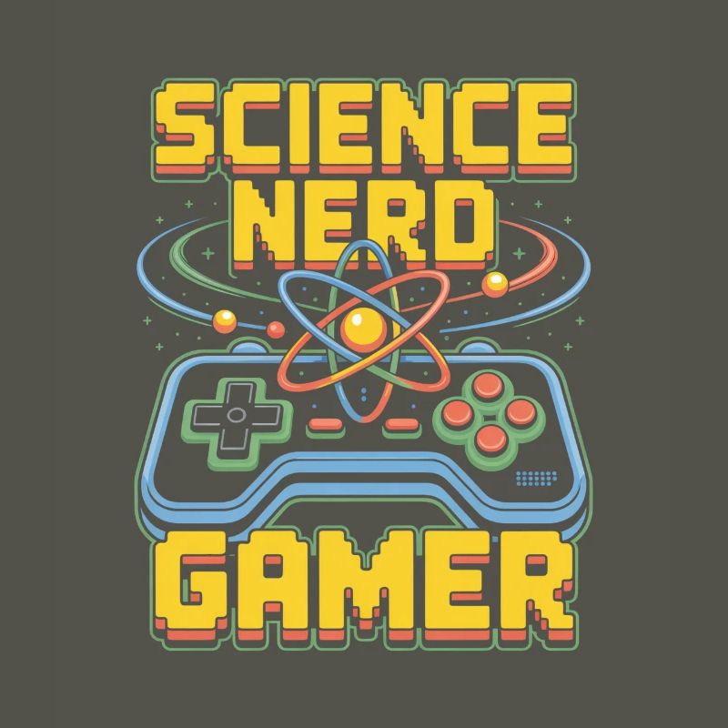 Science Nerd Gamer Atom Controller Wissenschaft