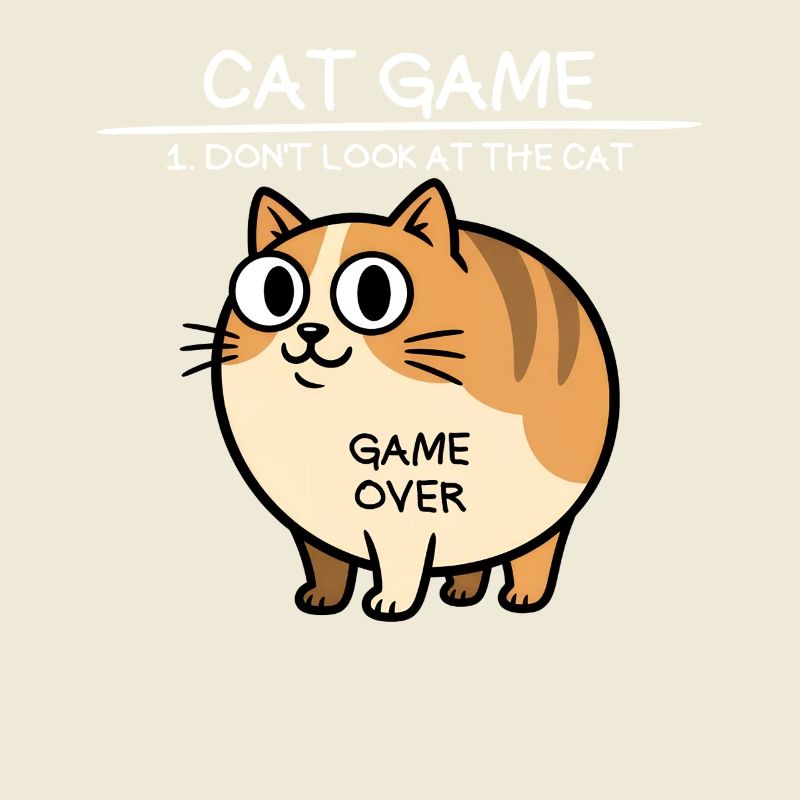 Jeu de chat Ne regarde pas le chat drôle de chat