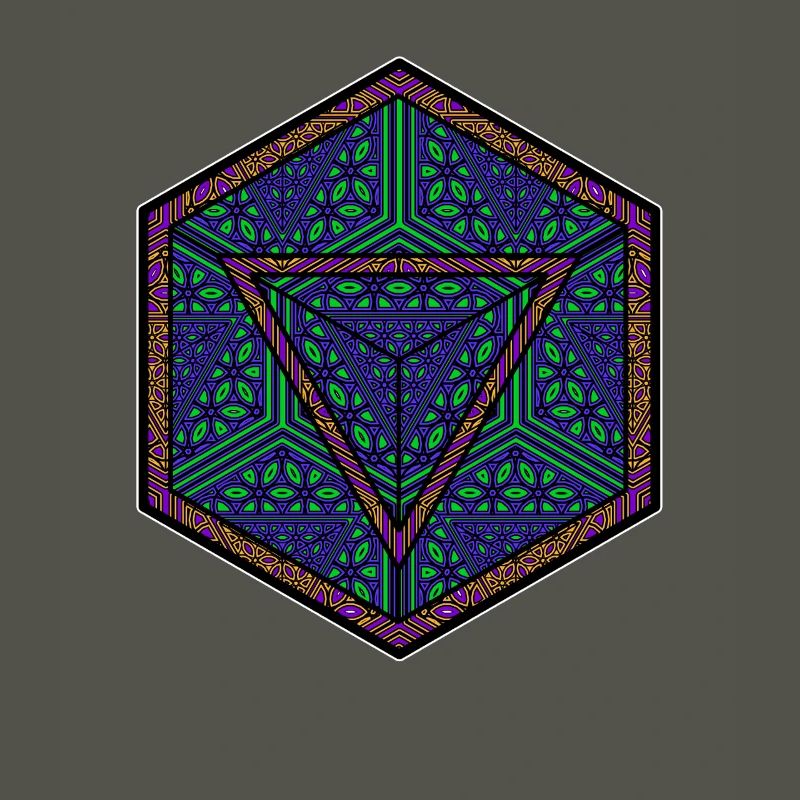 Mandala Kaleidoscope Triangle Pattern Psychedelic