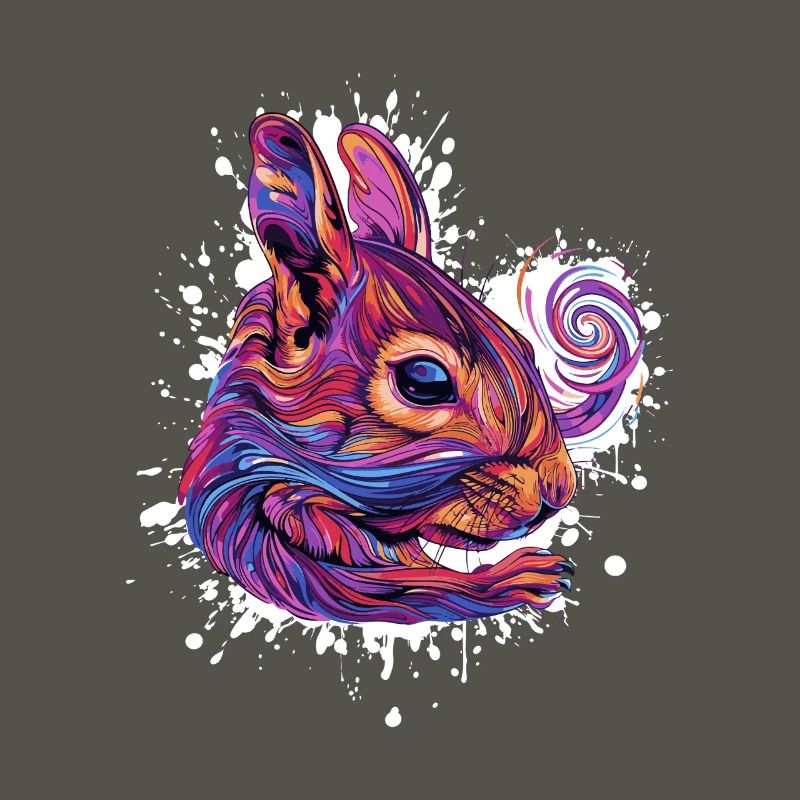 Psychedelischer Eichhörnchenkopf