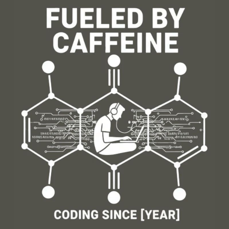 Alimenté par la caféine Coding Chemise | Programmeur