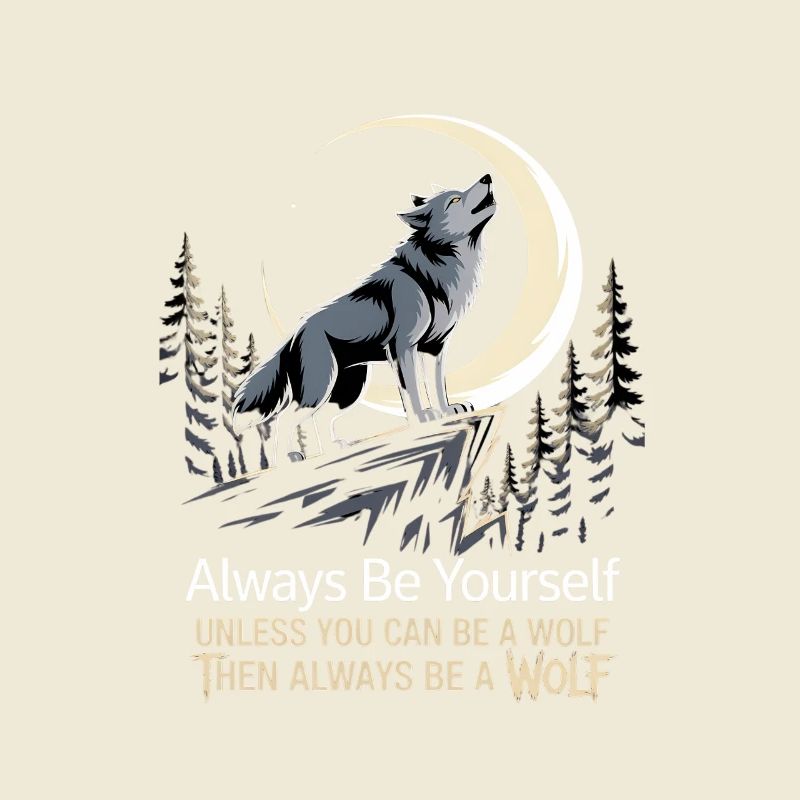 always be yourself unless you can be a wolf