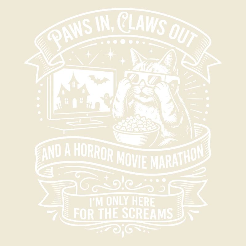 Cat Couch Horror Marathon