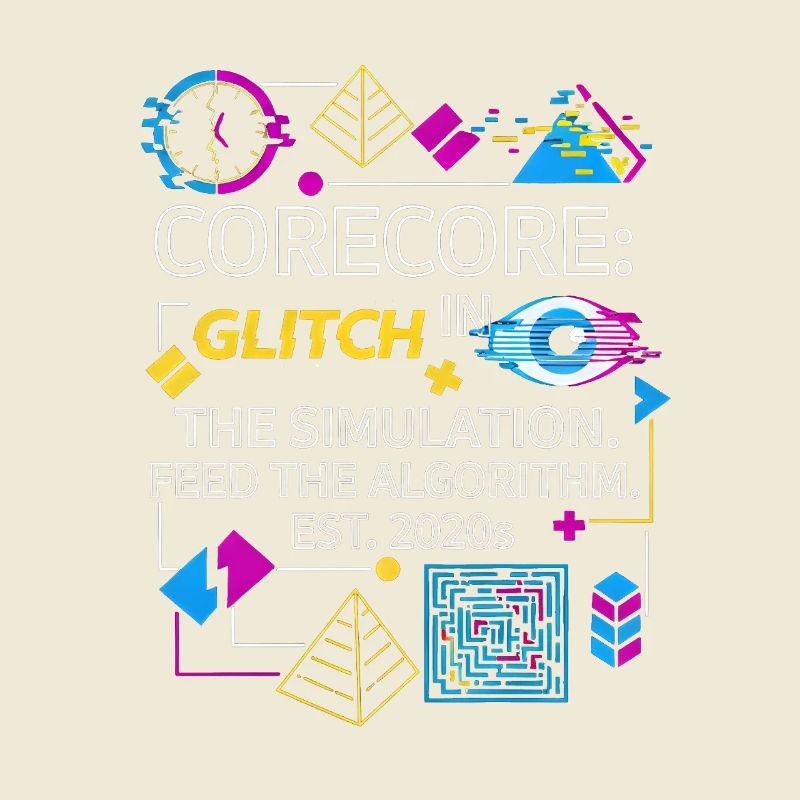 Corecore Glitch Simulation Algorithm Collage