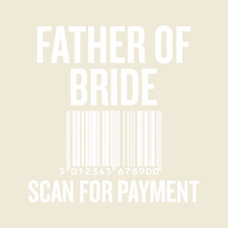 Vater von Bride Barcode Tee