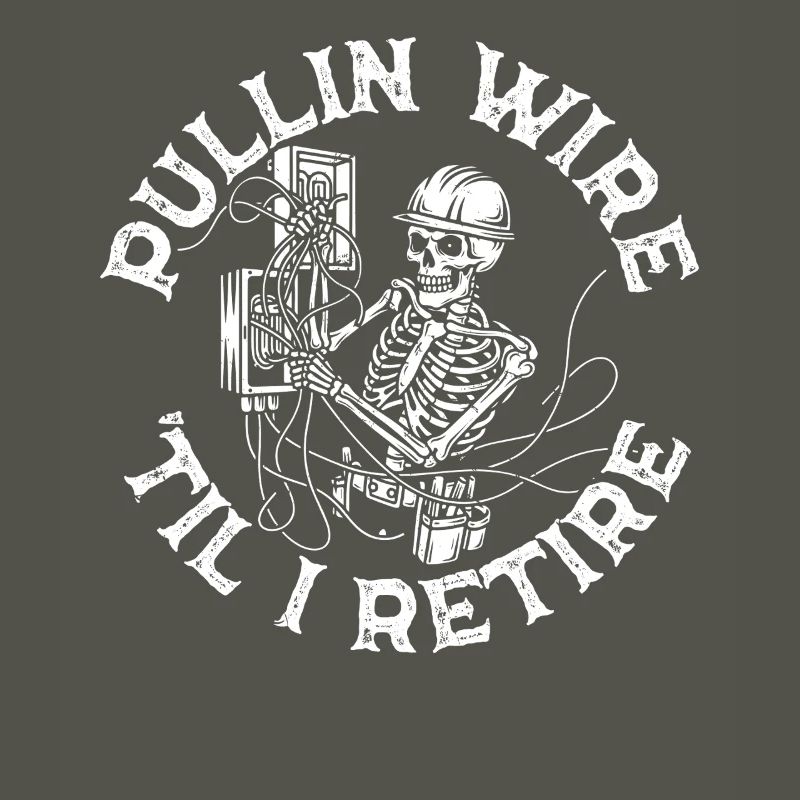 Skeleton Technique Wirework Electrician Pullin Wire